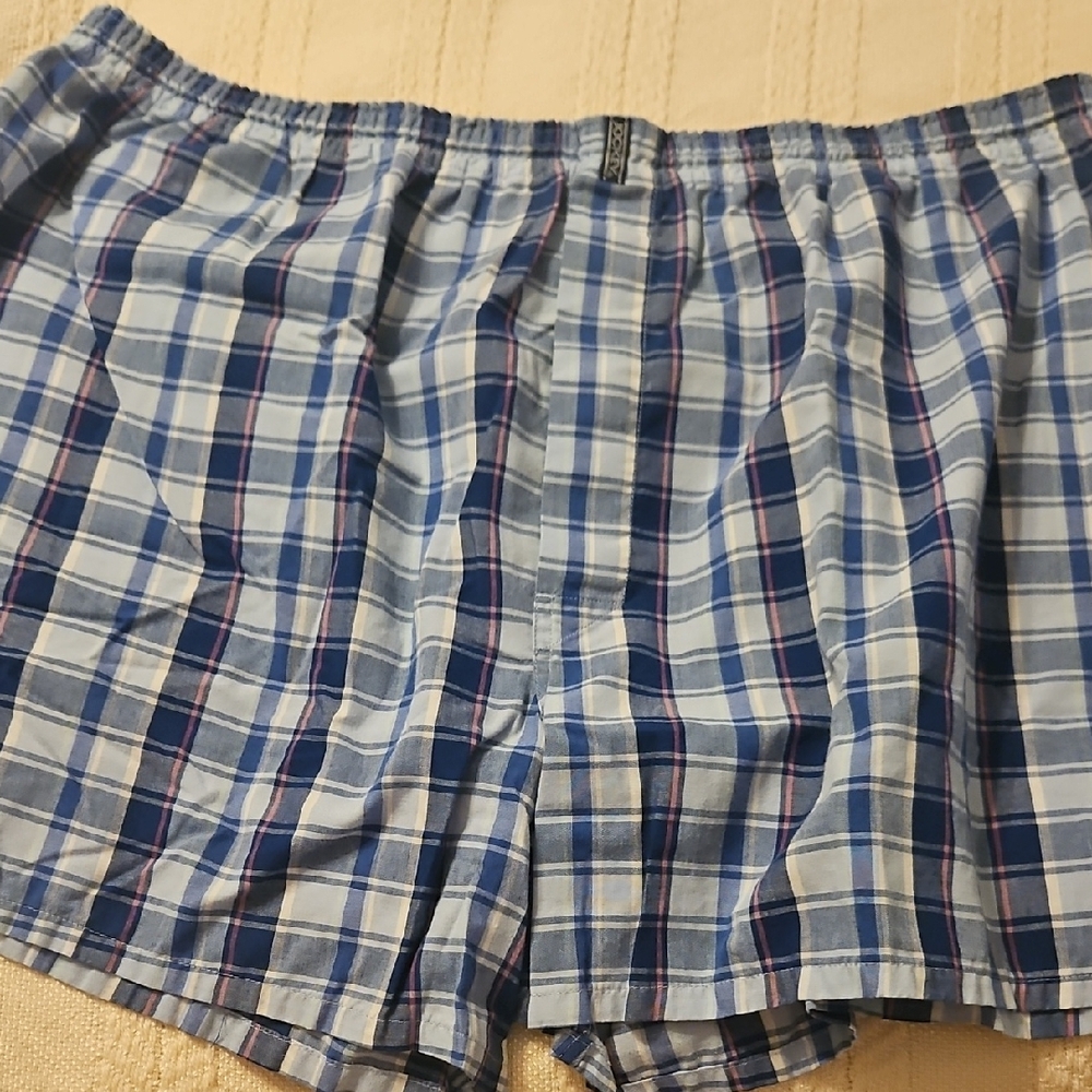 Jockey Men's Plaid and Striped Boxer Underwear - Blue, Gray, Beige - Picture 6 of 11